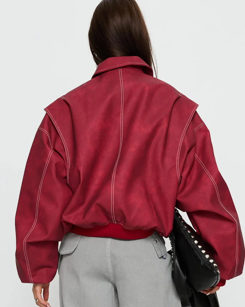 Crimson Bomber Jacket